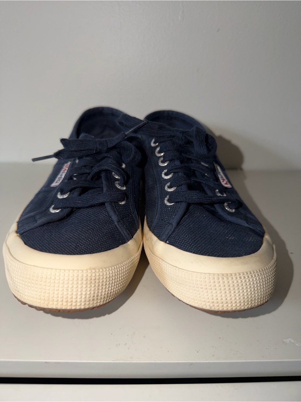 Superga Navy Canvas Low-Top Sneakers for Women (Sz 9.5) or Men (Sz 8)
